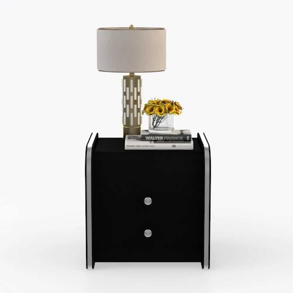 2 Drawer File Cabinet with Lock,Black Metal Filing