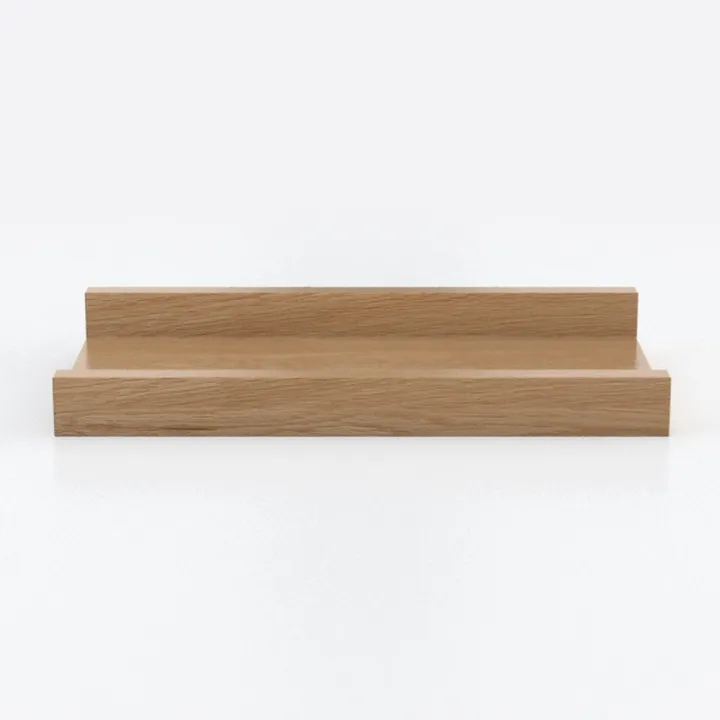 Minimalist Oak Wood Floating Wall Shelf 3D Model