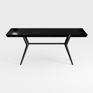 Modern Black Marble Top Metal Frame Console Table 3D Model
