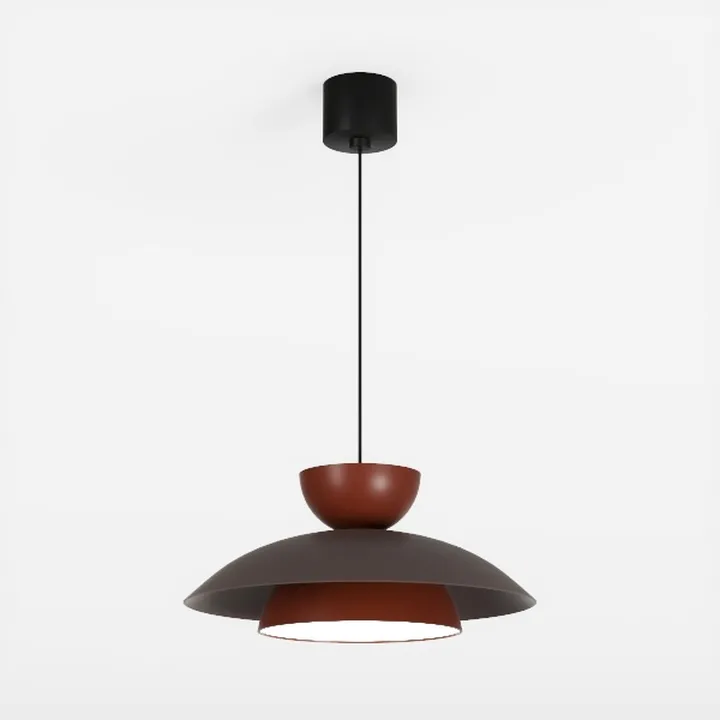 Modern Minimalist Two Tone Metal Pendant Lamp 3D Model