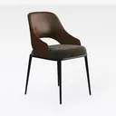 Leather Dining Chairs Set of 2,Lounge Reception Right 45 Degree View