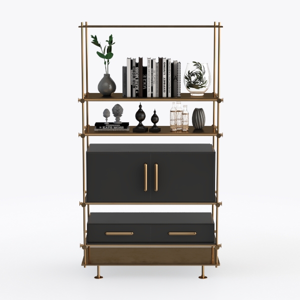side cabinet-Luxe Brass