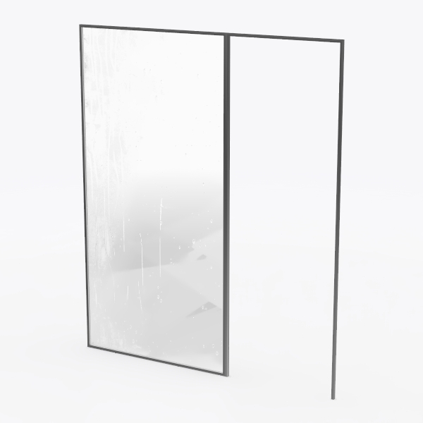 Shower Door 56-60 in. W x 72 in. H Semi-Frameless