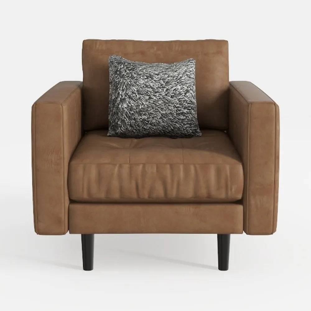 Yaheetech Mid-Century Accent Chairs, PU Leather