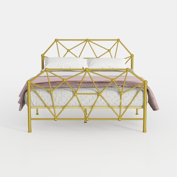 Zinus Elias Letto Matrimoniale 160x190 cm - Letto 160x190 - Durevole base in metallo con testata - Altezza 30 cm - Rete a doghe in metallo inclusa - Spazio di archiviazione sottostante - Nero