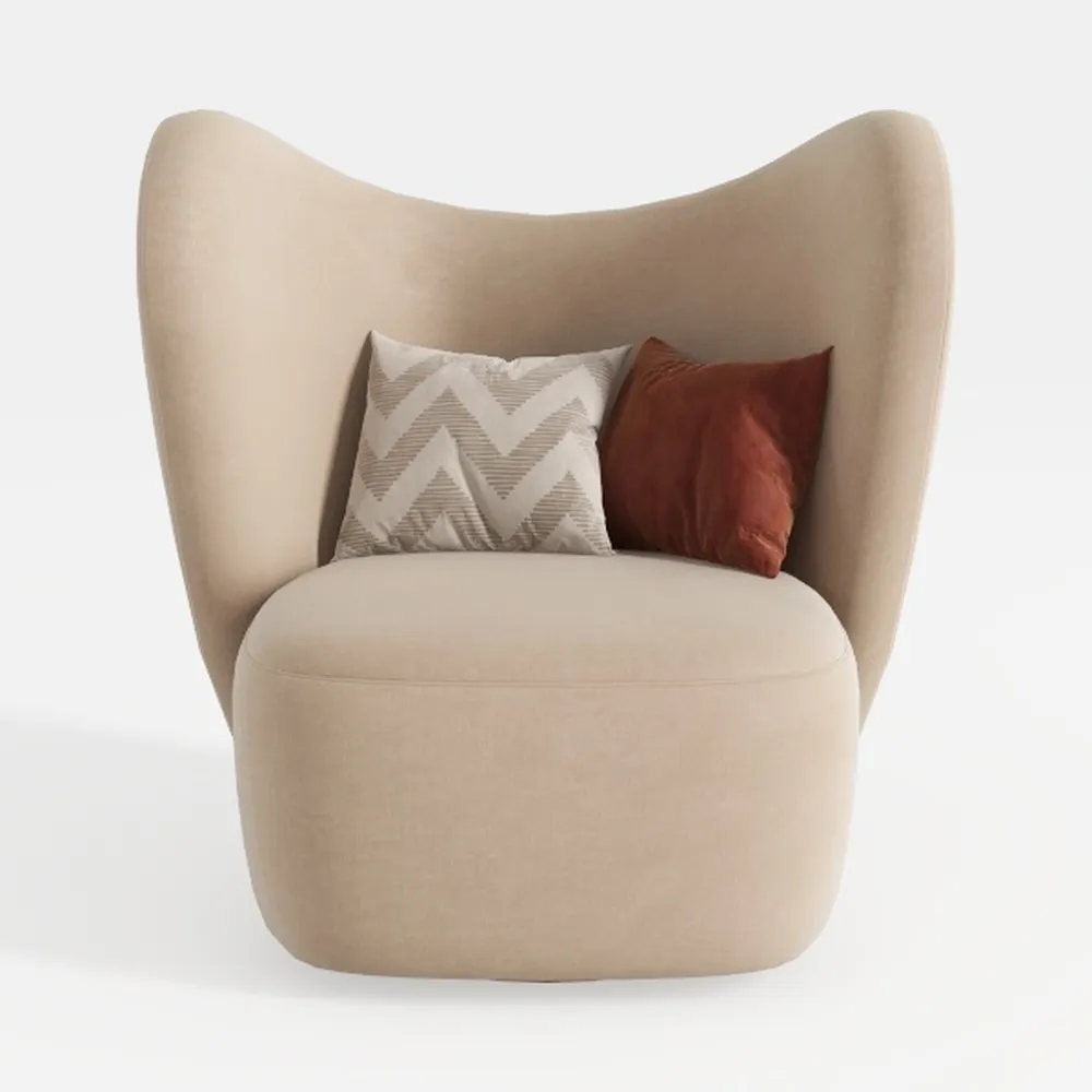 Fireside Chair, Full Sponge Compression, Soft Sued