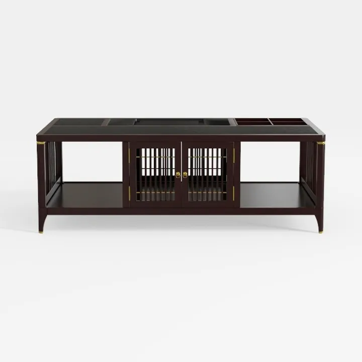 Stainless Steel Rectangle Glass Coffee Table for L