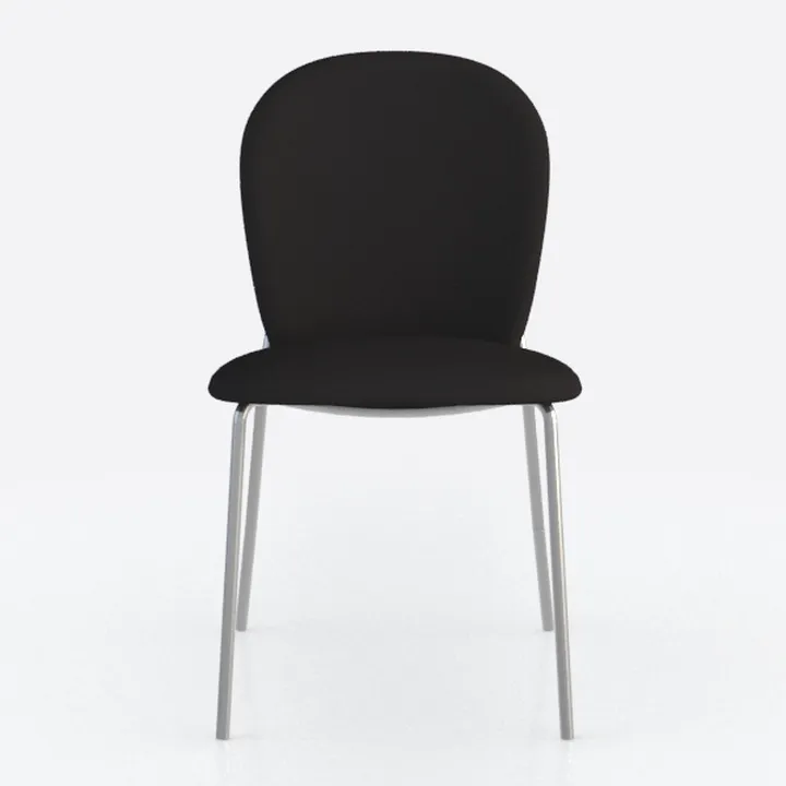 Pemberly Row Contemporary Chair Black Faux Leather