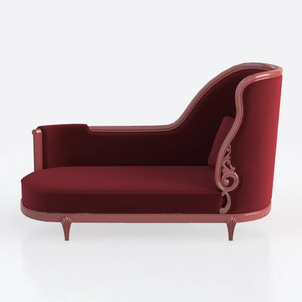 Glory Furniture Hollywood Velvet Sofa Chaise in Bu