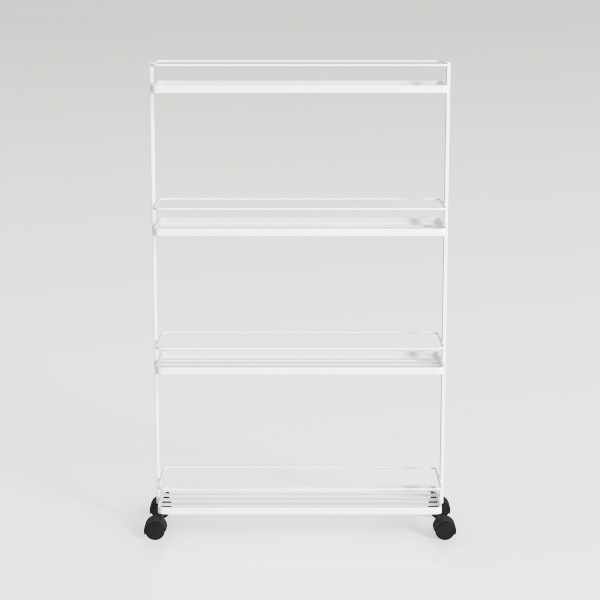 TOOLF 4-Tier Rolling Cart, Metal Utility Cart with