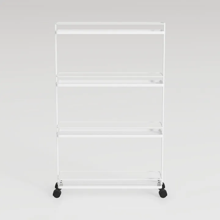 TOOLF 4-Tier Rolling Cart, Metal Utility Cart with