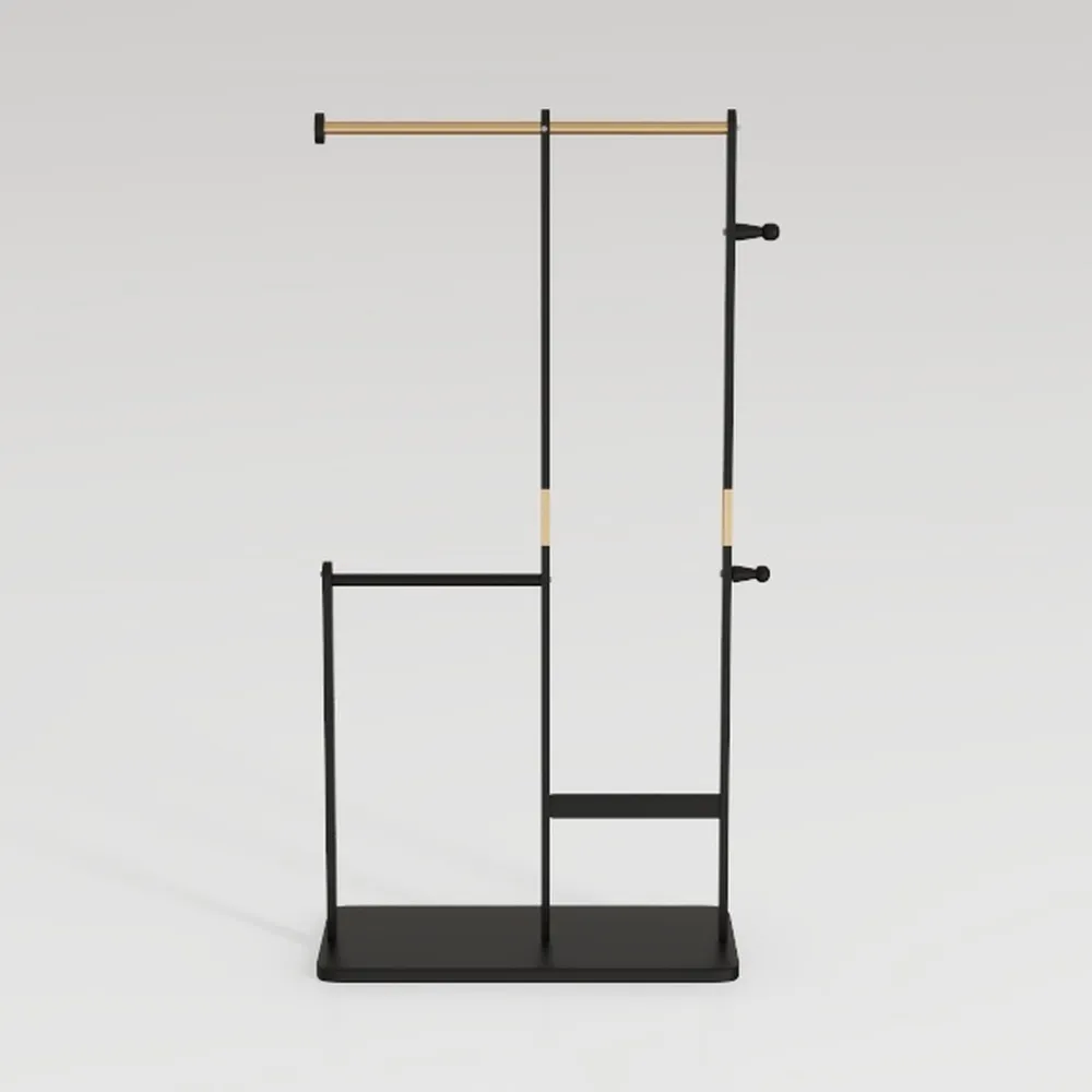 Metal Freestanding Coat Rack with Marble Base