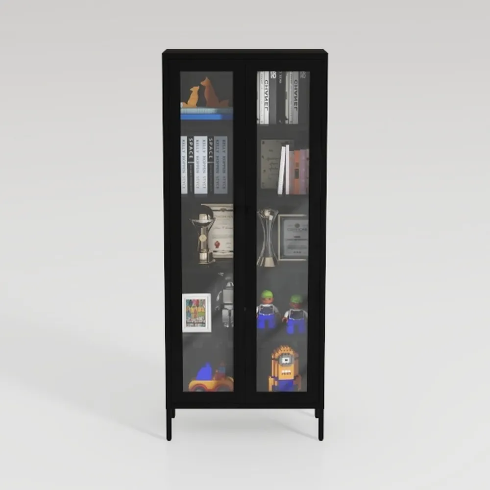 Broom Closet Storage Cabinet with Wheels and