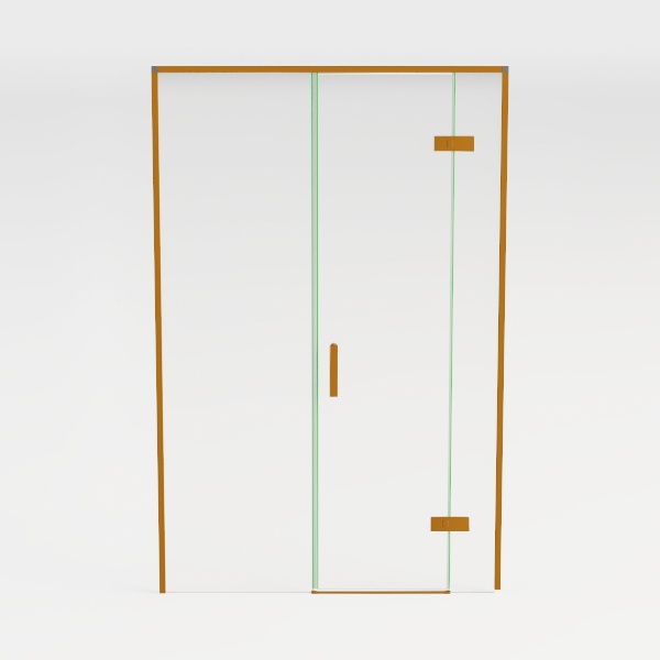 Frameless Shower Door, 50&quot;-54&quot; W x 76&quot; H, Width