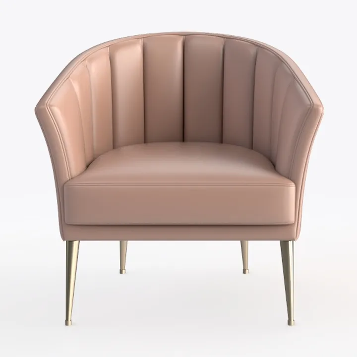 Velvet Barrel Accent Chair Comfy Club Armchair