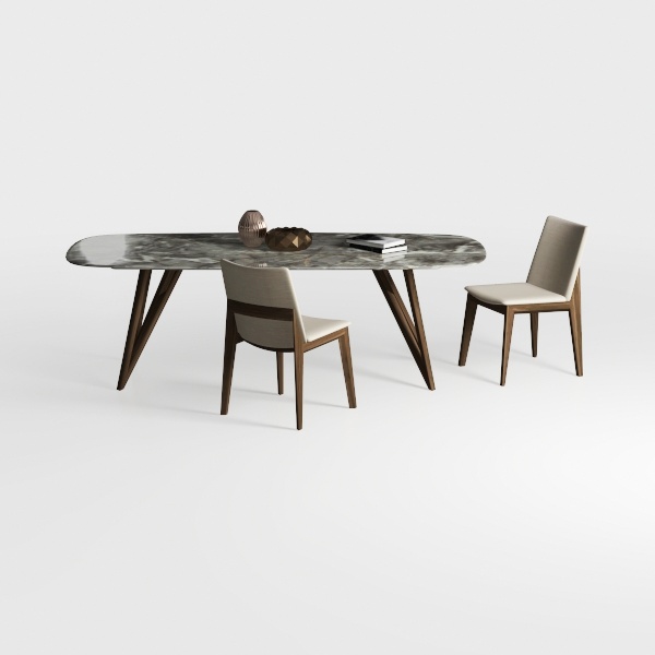 Draven Heather Grey Rolling Dining Chair, Performa