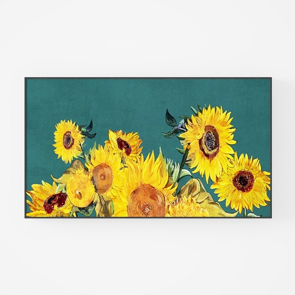 UZMKM Sunflower Wall Art, Sunflower Bathroom