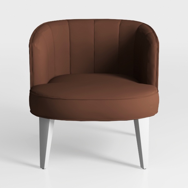 Tov Furniture Jordan Cognac Velvet Swivel Chair