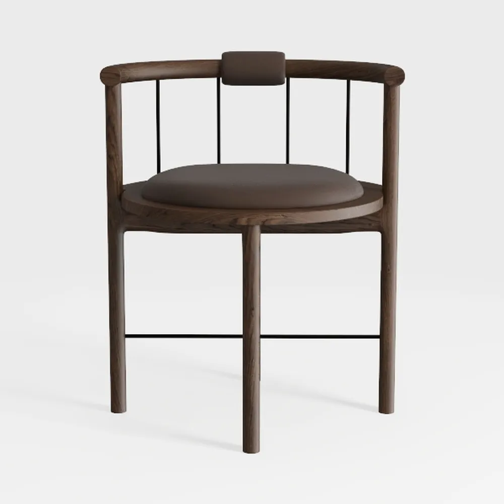 Ergonomic Solid Wood Chair Home Living Room Chair 