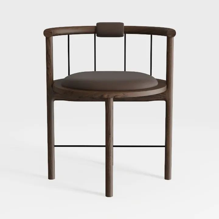 Ergonomic Solid Wood Chair Home Living Room Chair 