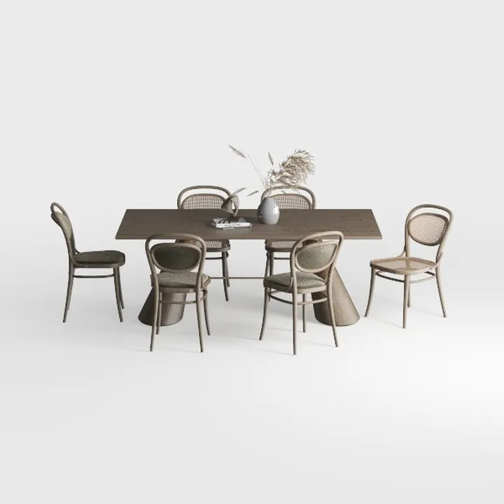 Ravenna 69 in. Rectangular Wood Dining Table with 