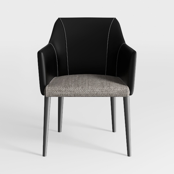 Set of 2 Dining Chairs PU Leather Accent Armchair