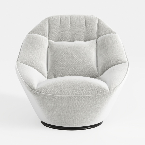 Modern 360 Degree Armless Swivel Accent Chair