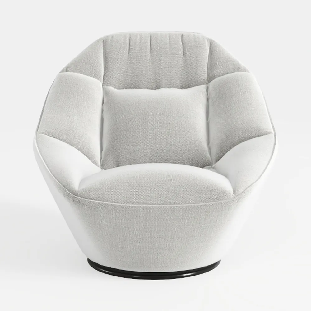 Modern 360 Degree Armless Swivel Accent Chair