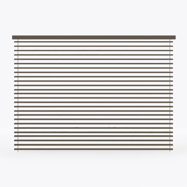 Minimalist Brown Faux Wood Window Blinds 3D Model
