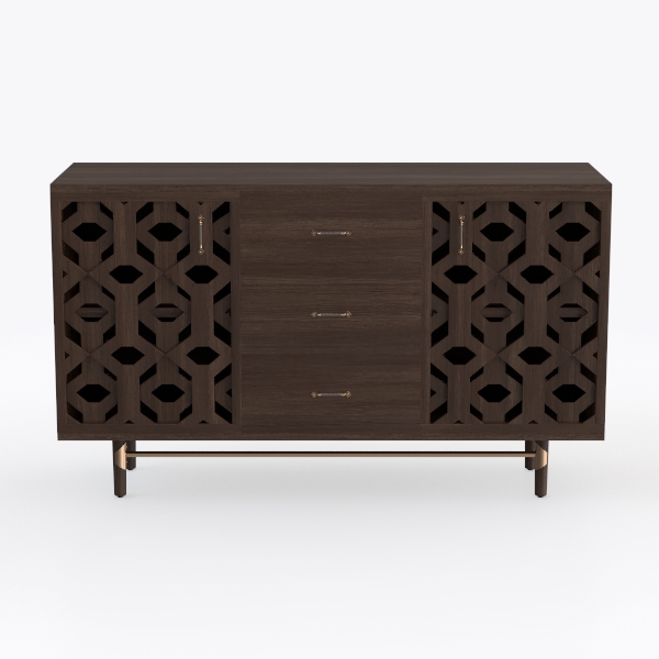 ARTPOWER 48" Hollow Carved Sideboard Buffet