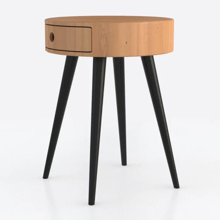 HAIOOU Mid Century End Table with Charging Station