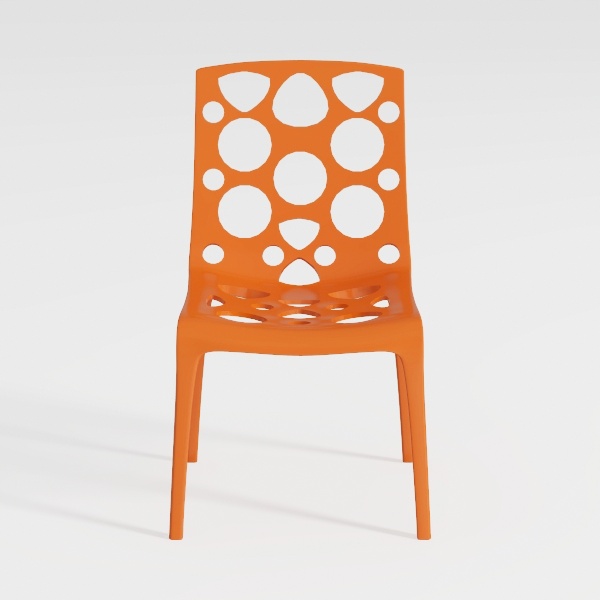 Devon Outdoor Dining Chair in Aluminum Modern Stac