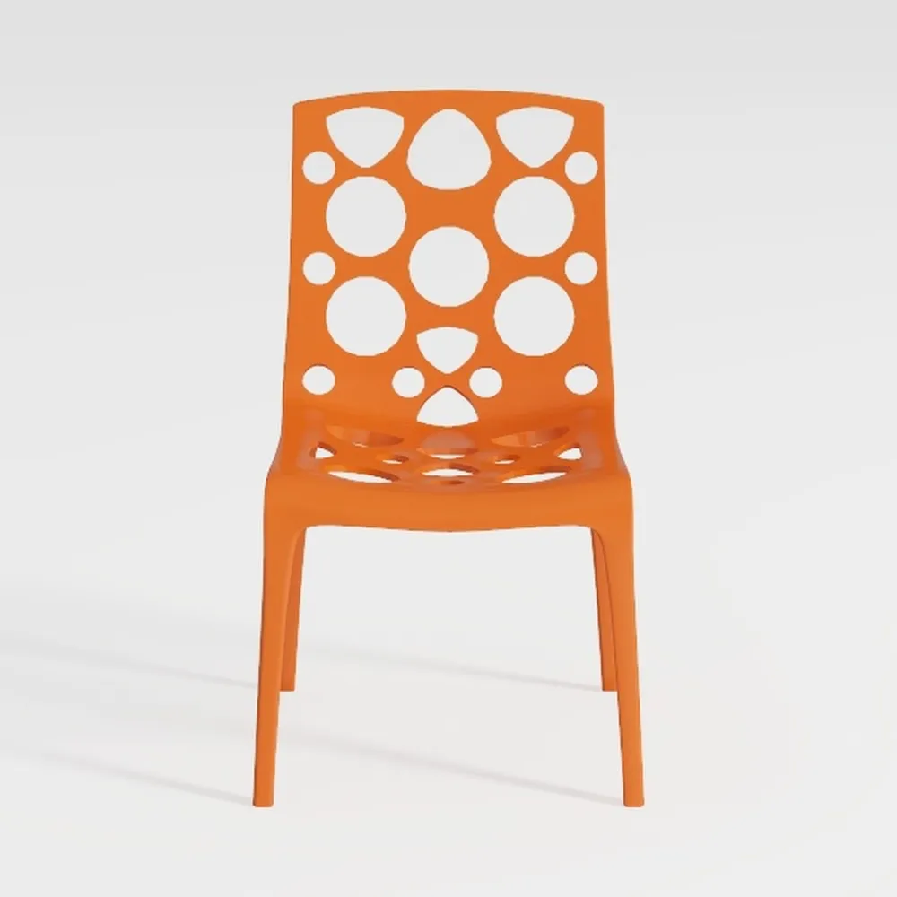 Devon Outdoor Dining Chair in Aluminum Modern Stac