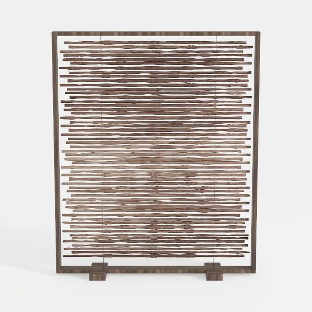 Metal Privacy Screen Outdoor 72" H×47" W Natural