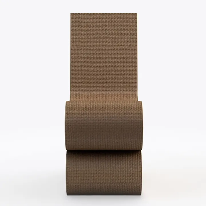 Minimalist Modern Woven Fabric Accent Chair 3D Model