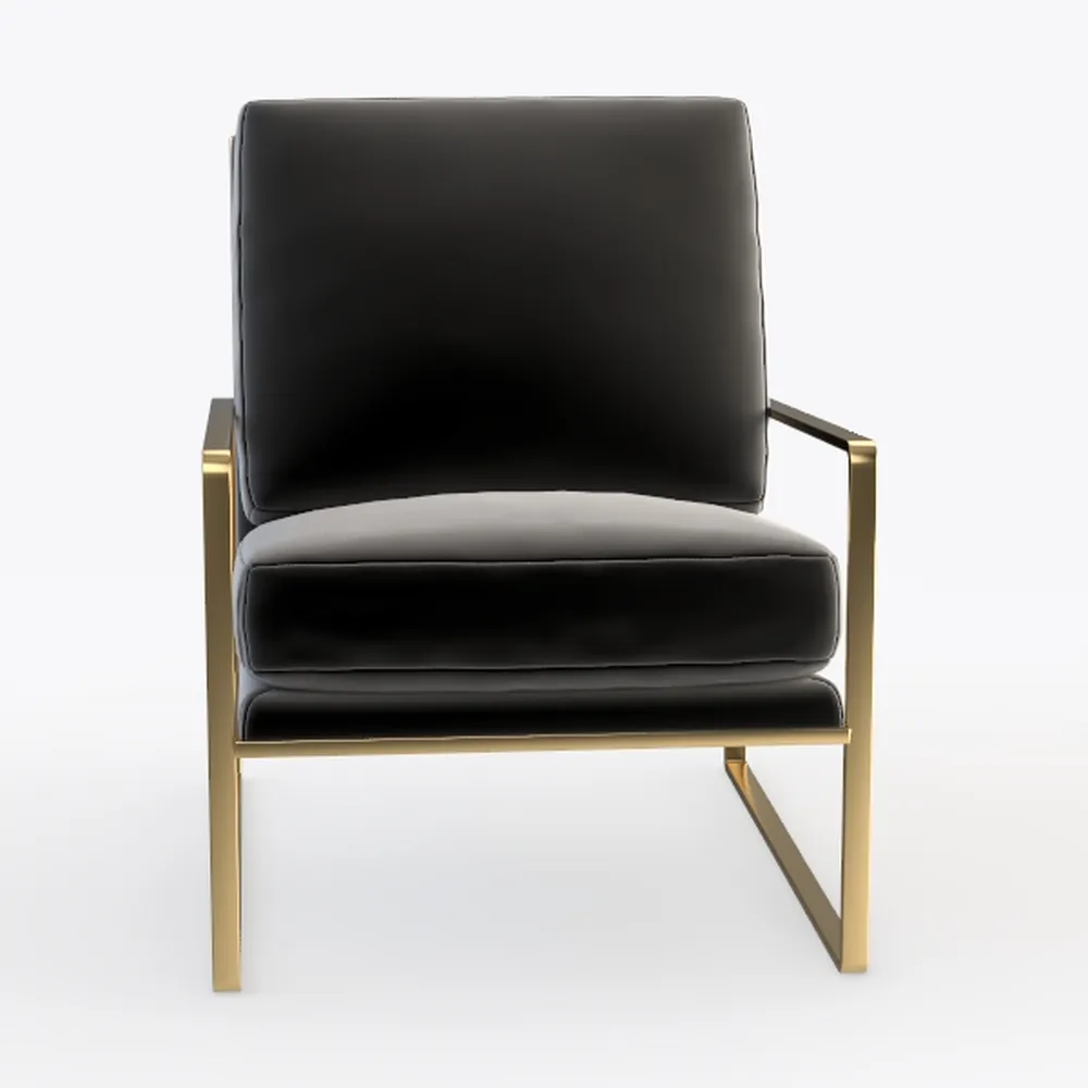 Set of 4 Modern Dining Chairs, High Back PU Faux