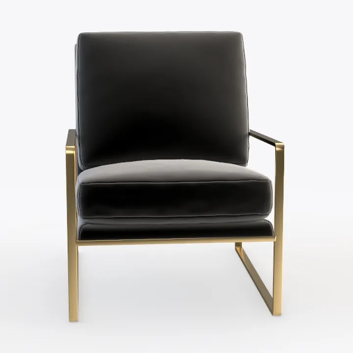 Set of 4 Modern Dining Chairs, High Back PU Faux