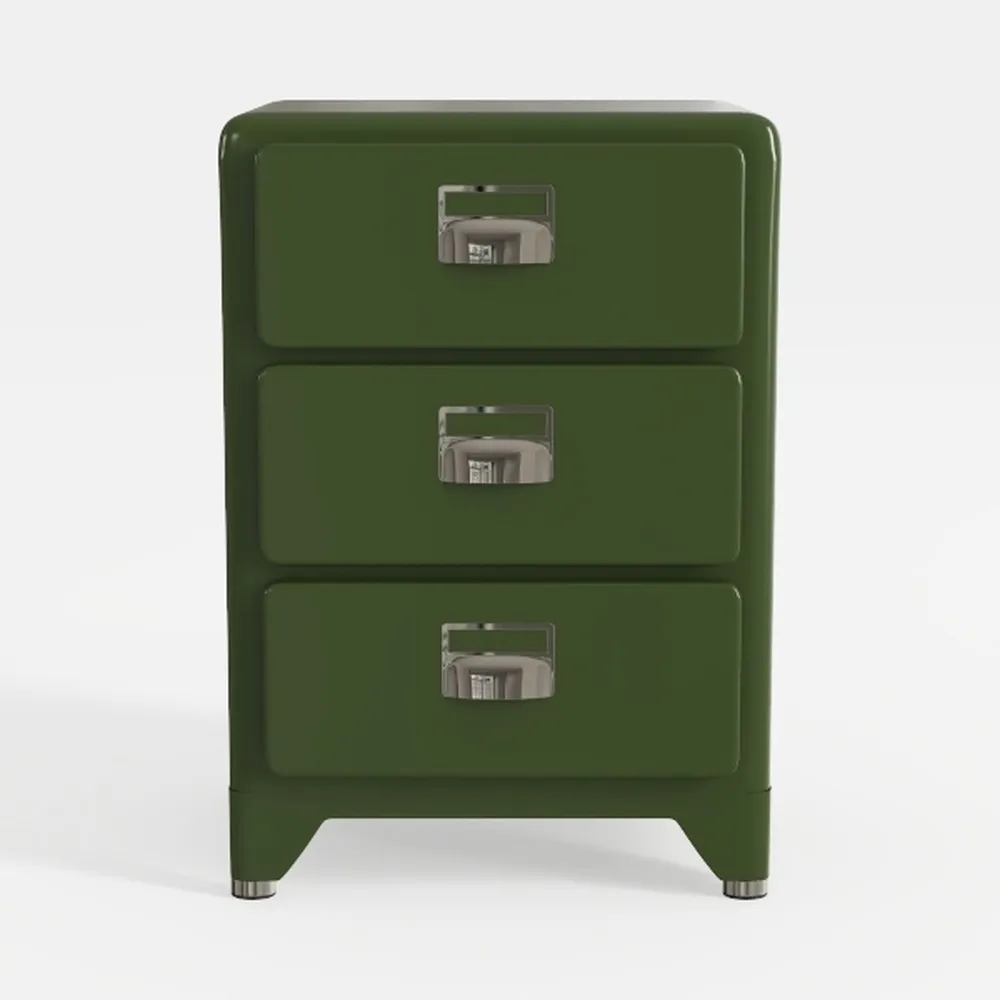 YZABEL Small Rustic Nightstand with Storage