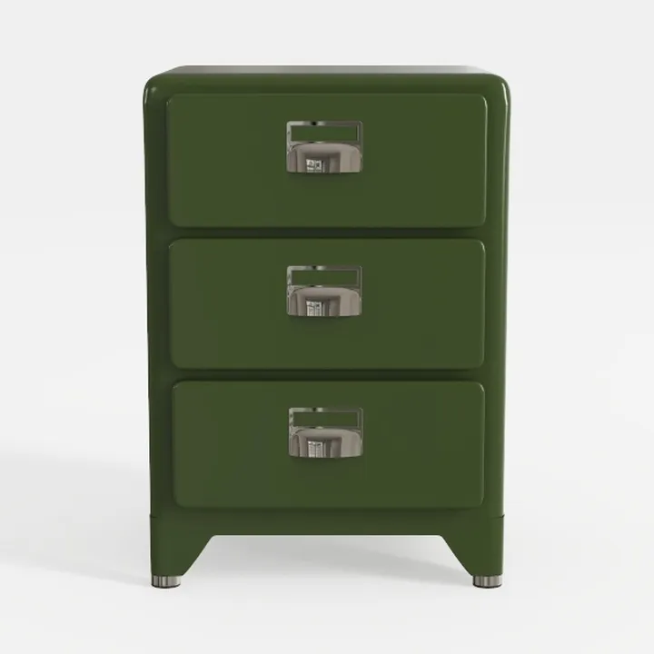 YZABEL Small Rustic Nightstand with Storage