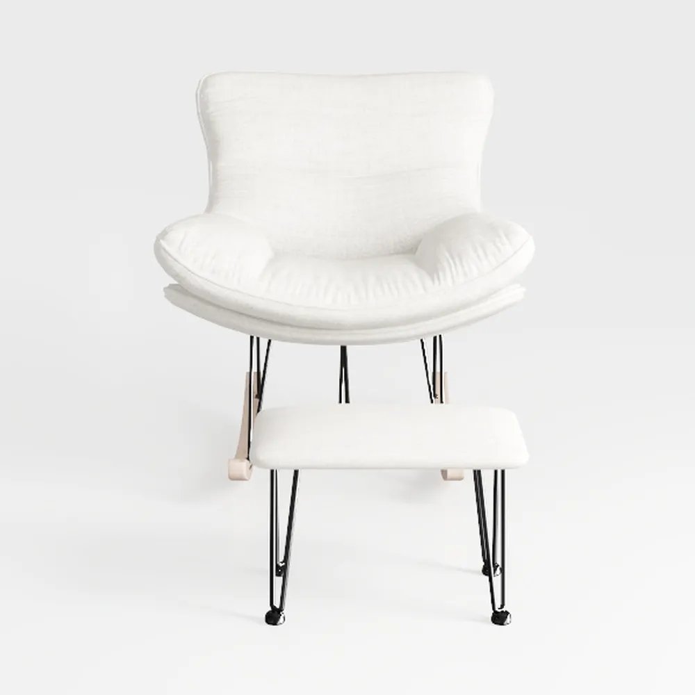 Swivel Accent Chair with Ottoman, Living Room Chai