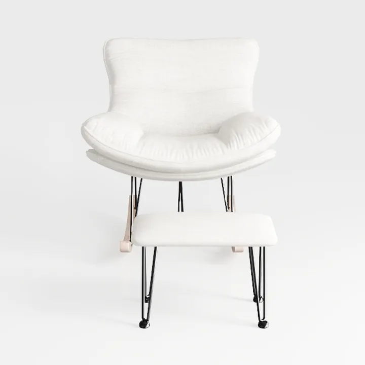 Swivel Accent Chair with Ottoman, Living Room Chai