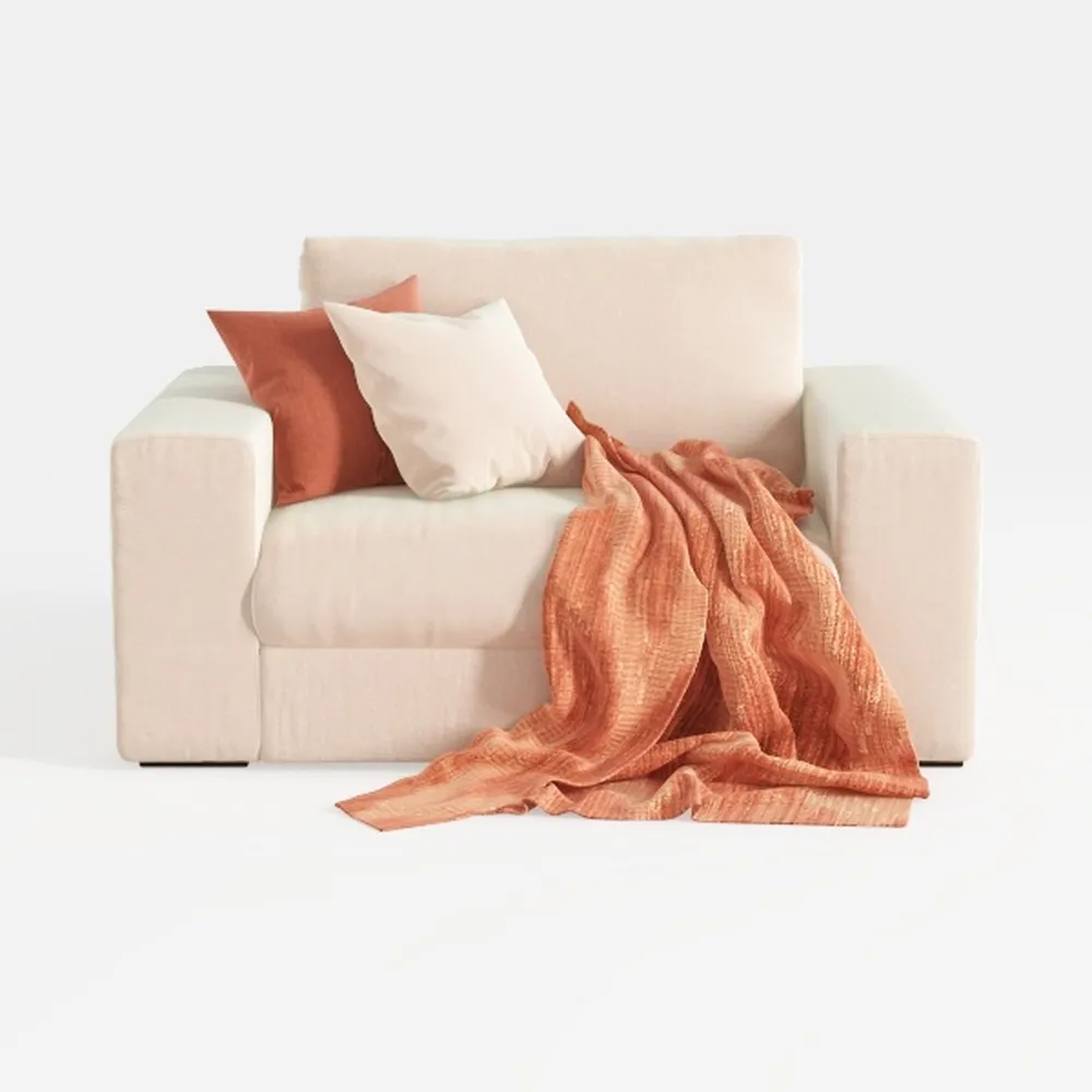 Oversized Sofa Chair with Ottoman, Modern Lazy