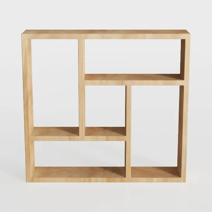 Rubber Wood 6 Cube Storage Organizer, Ladder