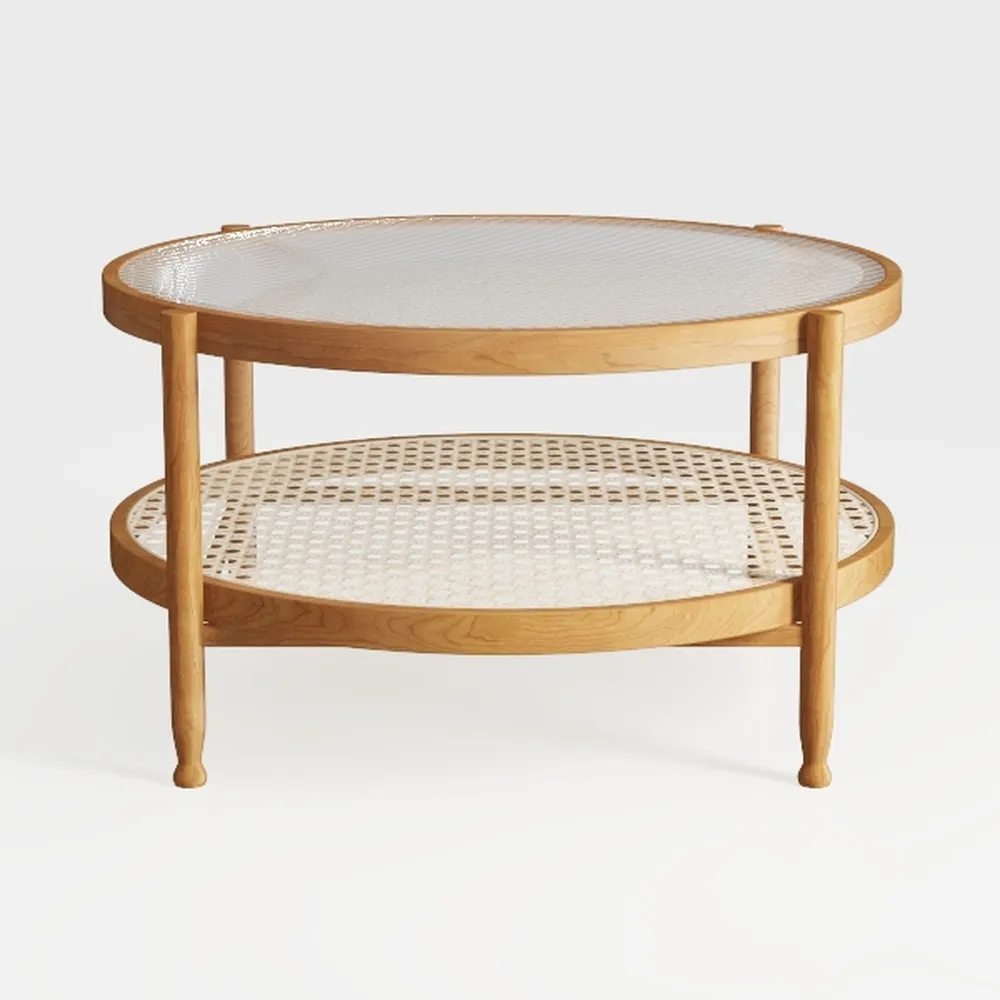 Best Choice Products 2-Tier 35.5in Round Industrial Coffee Table