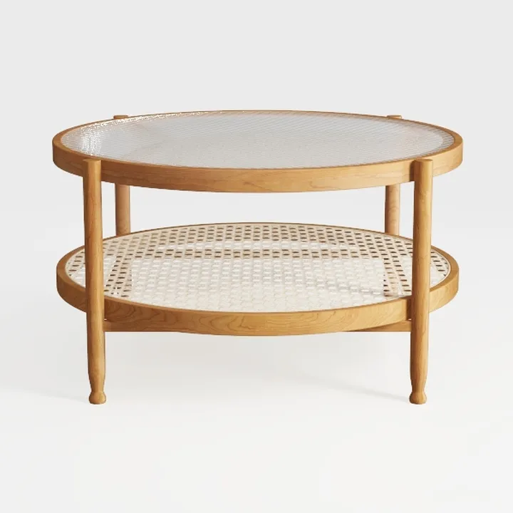 Best Choice Products 2-Tier 35.5in Round Industrial Coffee Table