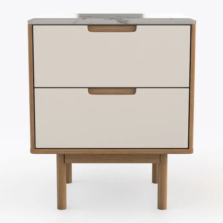 Bedside Table Minimalist Modern Storage Rock Board