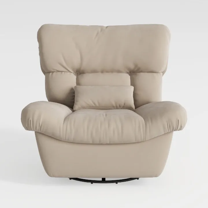 Minimalist Boucle Fabric Swivel Lounge Chair 3D Model