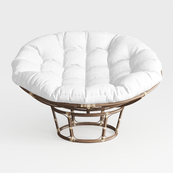Oversized Rattan Papasan Chair, Ergonomic Lounge