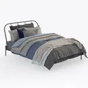 VINGLI Cloud White/Cream Middle Single Chair Right 45 Degree View