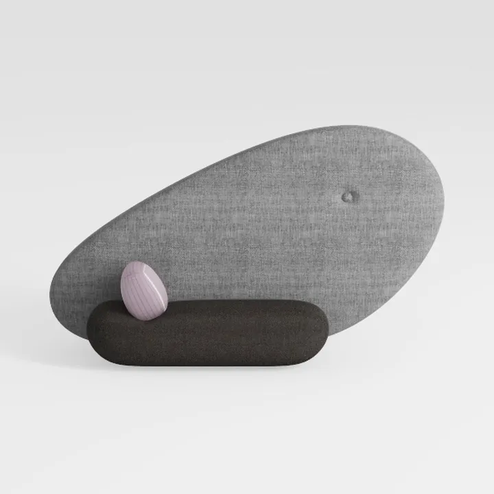 44 in. Wide Modern Gray Cheese Block Design Cotton